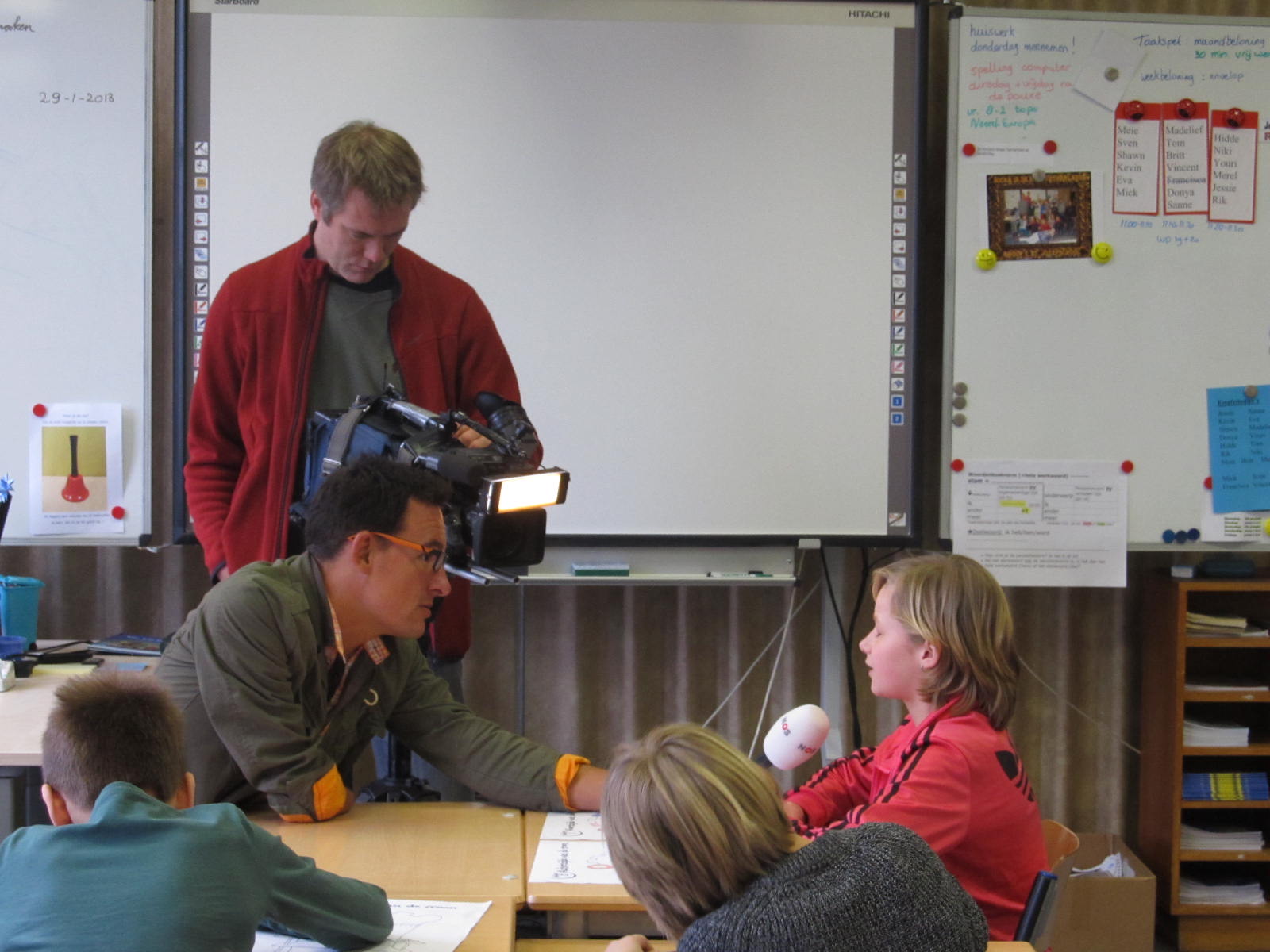 Opnames Jeugdjournaal op onze school